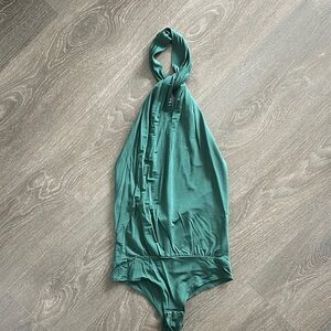 Dynamite Green Halter Bodysuit